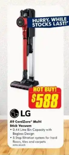 The Good Guys A9 CordZero Multi Stick Vacuum offer