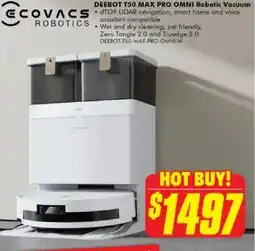 The Good Guys DEEBOT T50 MAX PRO OMNI Robotic Vacuum offer