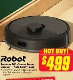 The Good Guys Roomba 105 Combo Robot Vacuum + Auto Empty Dock offer