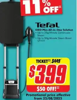 The Good Guys Tefal IXEO Plus All-in-One Solution offer