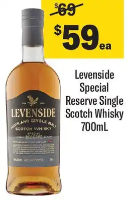 Coles Levenside Special Reserve Single LEVENSIDE Scotch Whisky offer