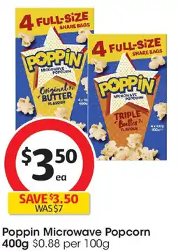 Coles Poppin Microwave Popcorn offer