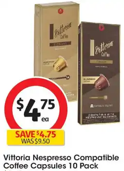 Coles Vittoria Nespresso Compatible Coffee Capsules offer