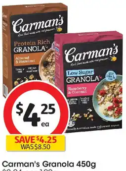 Coles Carman's Granola offer