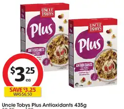 Coles Uncle Tobys Plus Antioxidants offer