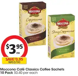 Coles Moccona Café Classics Coffee Sachets offer