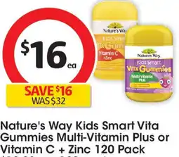 Coles Nature's Way Kids Smart Vita Gummies Multi-Vitamin Plus offer