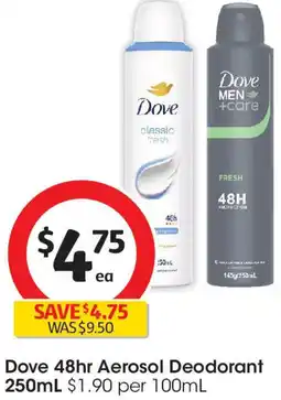 Coles Dove 48hr Aerosol Deodorant offer