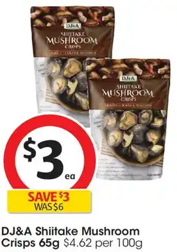 Coles DJ&A Shiitake Mushroom Crisps offer