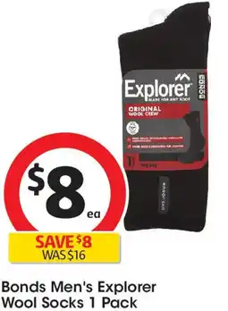 Coles Bonds Men's Explorer Wool Socks offer