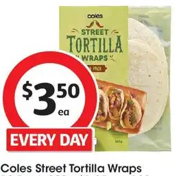 Coles Coles Street Tortilla Wraps offer