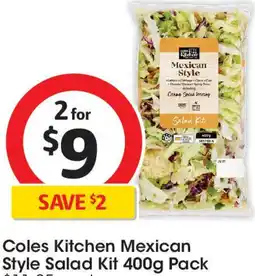 Coles Coles Kitchen Mexican Style Salad Kit offer