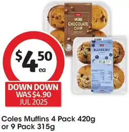 Coles Coles Muffins offer