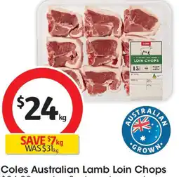 Coles Coles Australian Lamb Loin Chops offer