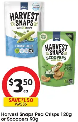 Coles Harvest Snaps Pea Crisps 1 offer