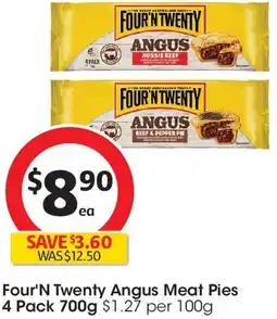 Coles Four'N Twenty Angus Meat Pies offer