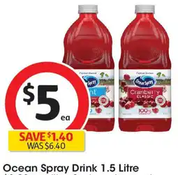 Coles Ocean Spray Drink offer