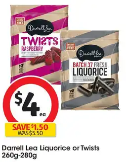 Coles Darrell Lea Liquorice or Twists offer