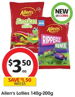 Coles Allen's Lollies offer
