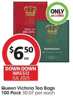 Coles Queen Victoria Tea Bags offer