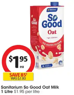 Coles Sanitarium So Good Oat Milk offer
