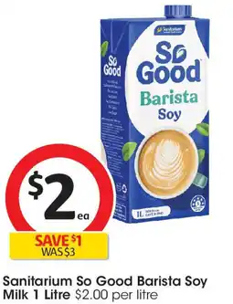 Coles Sanitarium So Good Barista Soy Milk offer