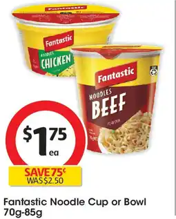 Coles Fantastic Noodle Cup or Bowl offer