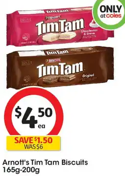 Coles Arnott's Tim Tam Biscuits offer