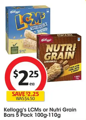 Coles Kellogg's LCMs or Nutri Grain Bars offer