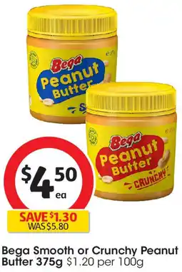 Coles Bega Smooth or Crunchy Peanut Butter offer
