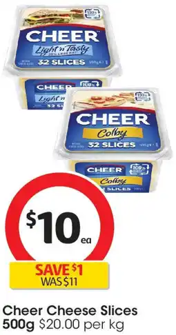 Coles Cheer Cheese Slices offer