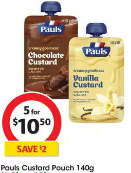 Coles Pauls Custard Pouch offer