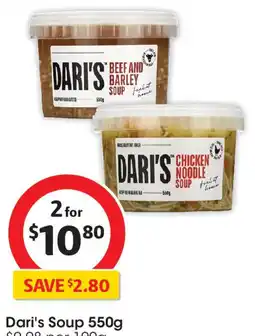 Coles Dari's Soup offer