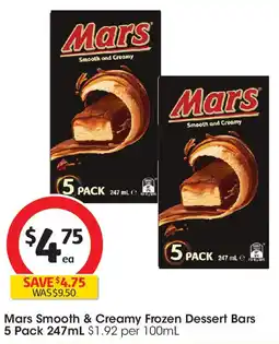 Coles Mars Smooth & Creamy Frozen Dessert Bars offer