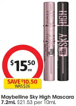 Coles Maybelline Sky High Mascara offer