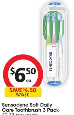 Coles Sensodyne Soft Daily Care Toothbrush offer