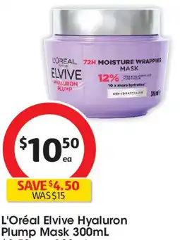 Coles L'Oréal Elvive Hyaluron Plump Mask offer