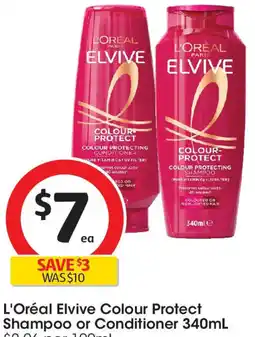 Coles L'Oréal Elvive Colour Protect Shampoo or Conditioner offer
