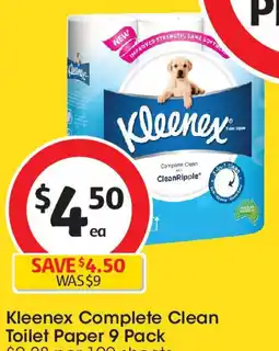 Coles Kleenex Complete Clean Toilet Paper offer