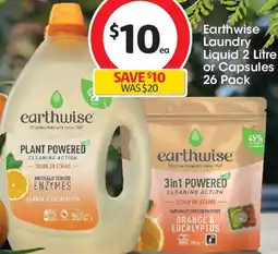 Coles Earthwise Laundry Liquid or Capsules offer