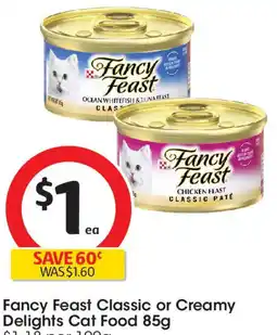 Coles Fancy Feast Classic or Creamy Delights Cat Food offer
