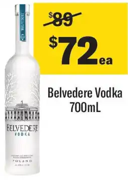 Coles Belvedere Vodka offer