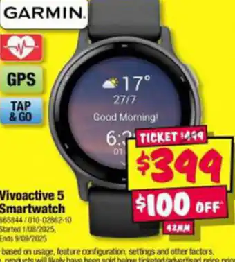 JB Hi-Fi Vivoactive 5 Smartwatch offer