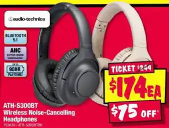 JB Hi-Fi ATH-S300BT Wireless Noise-Cancelling Headphones offer