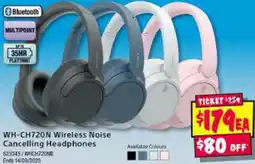 JB Hi-Fi WH-CH720N Wireless Noise Cancelling Headphones offer