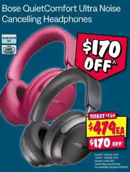 JB Hi-Fi Bose QuietComfort Ultra Noise Cancelling Headphones offer