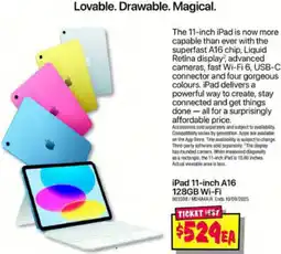 JB Hi-Fi iPad 11-inch A16 128GB Wi-Fi offer