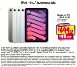 JB Hi-Fi iPad mini A17 128GB Wi-Fi offer