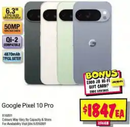 JB Hi-Fi Google Pixel 10 Pro offer