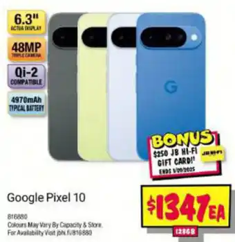 JB Hi-Fi Google Pixel 10 offer